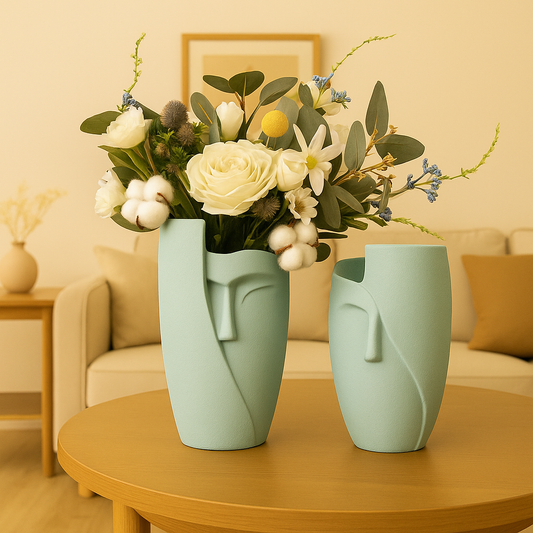 Ceramic Face Planter, Unique Design Face Planter, Eco Friendly Decor,