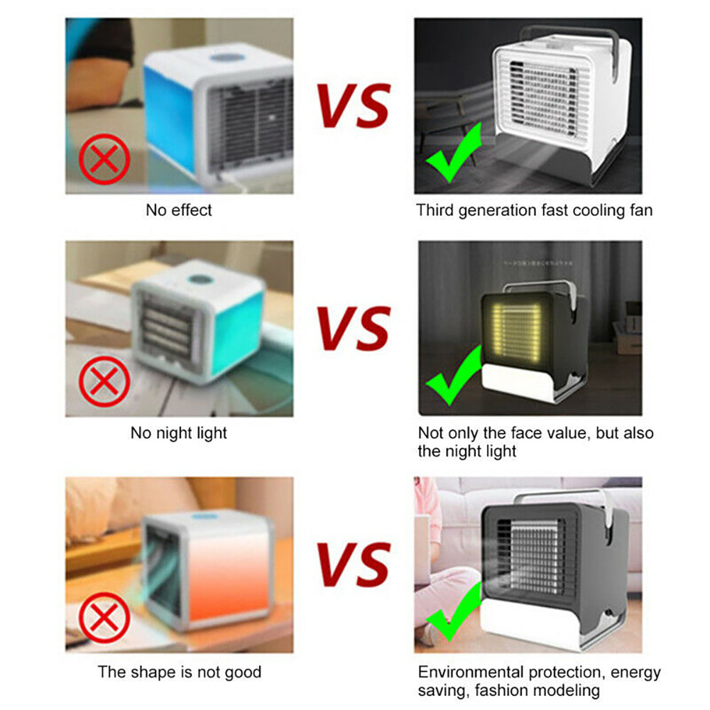 USB Mini Air Cooler & Purifier | Negative Ion Cool Fan with Humidifier