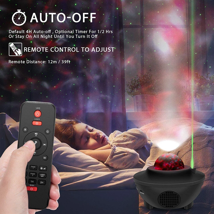 Starry Galaxy Projector with Bluetooth Speaker & Remote Control