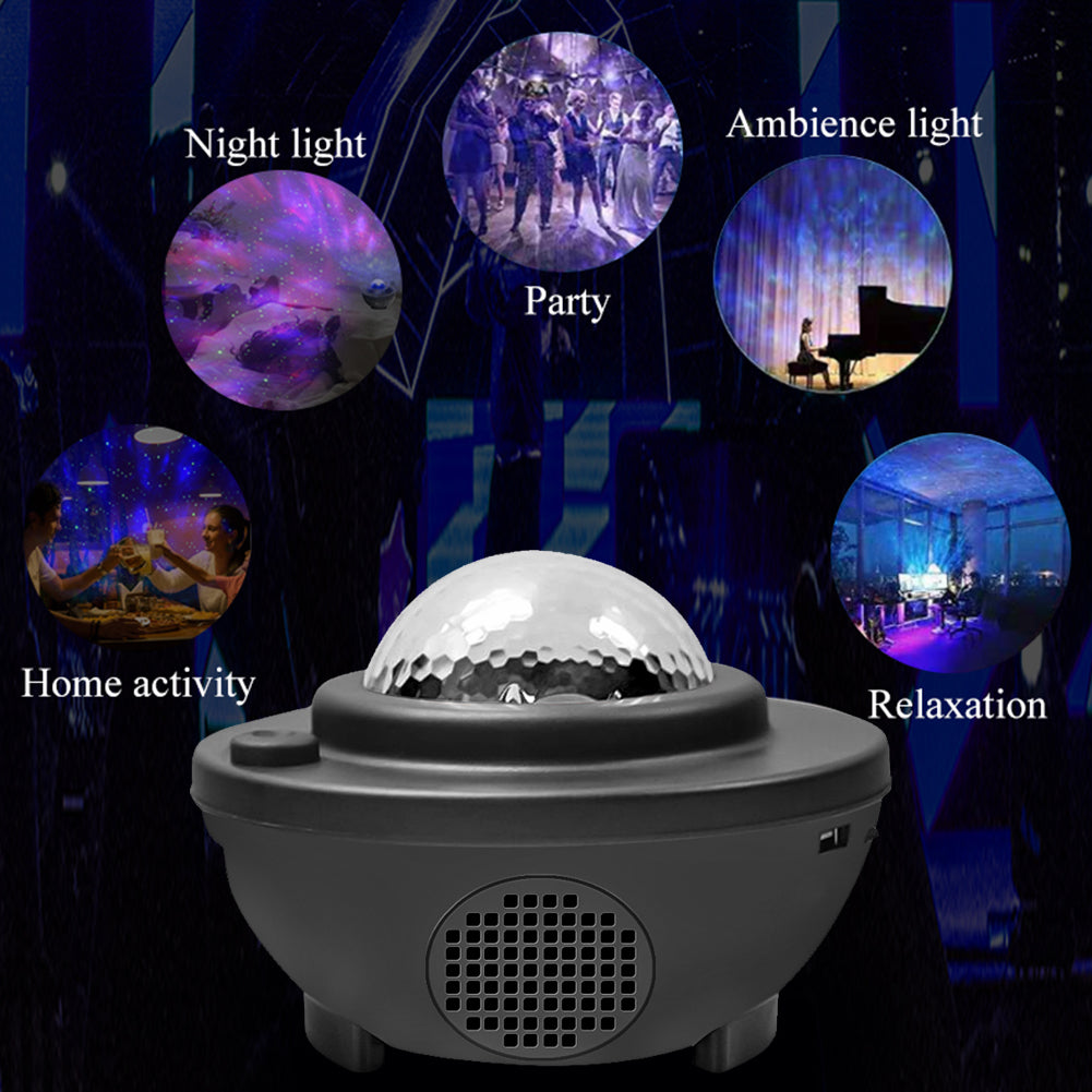 Starry Galaxy Projector with Bluetooth Speaker & Remote Control