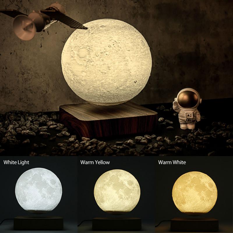 3D Magnetic Levitation Moon Lamp | Floating LED Night Light