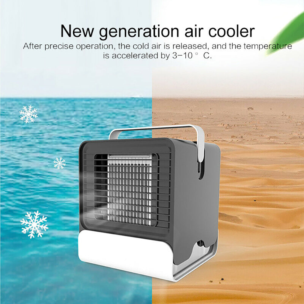 USB Mini Air Cooler & Purifier | Negative Ion Cool Fan with Humidifier