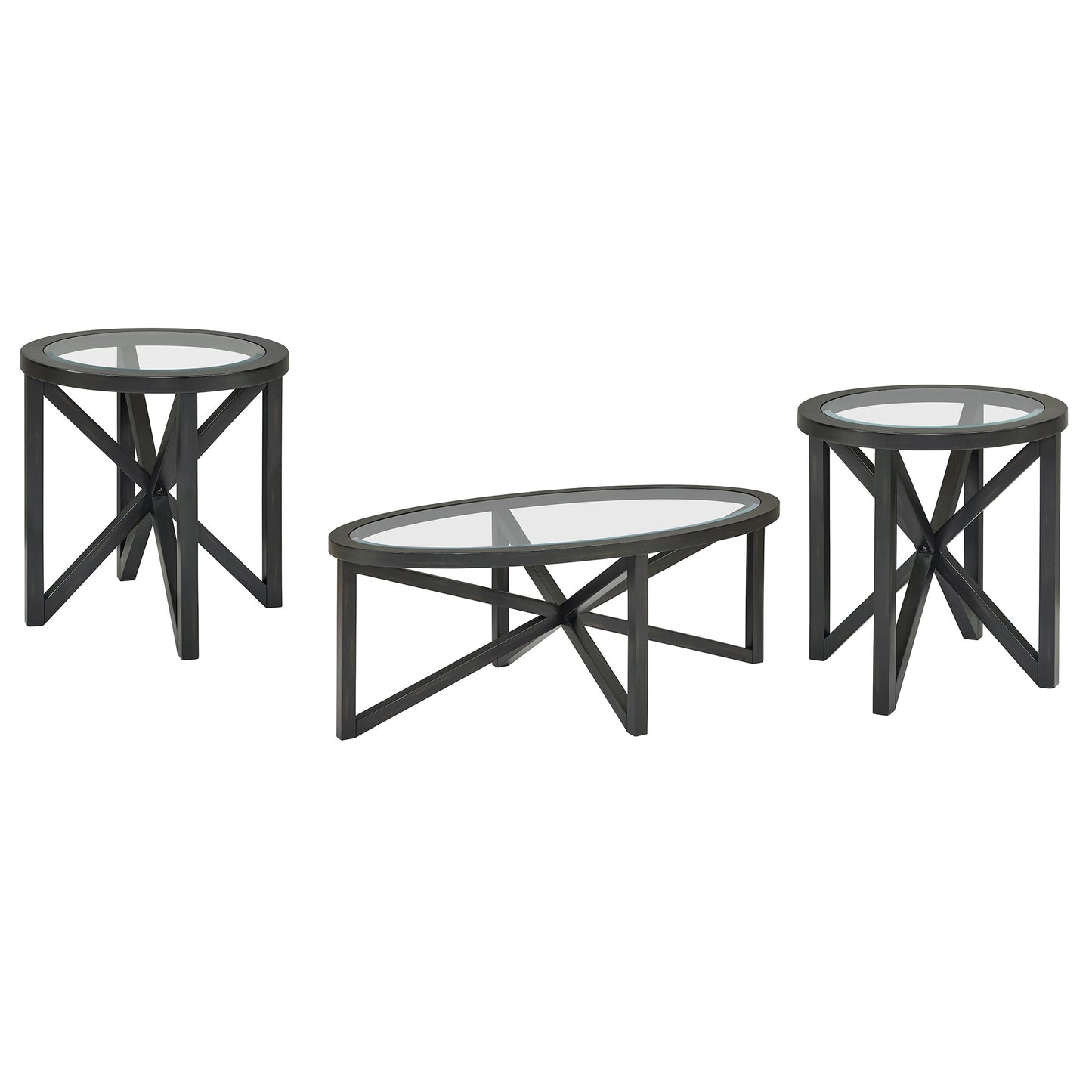 Modern simple glass coffee table, tempered glass coffee table solid