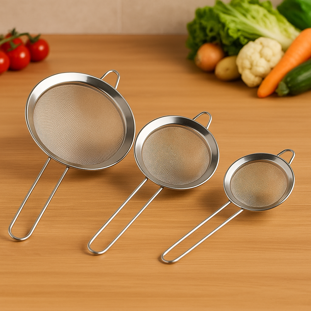 Stainless Steel 3 in 1 Liquid Colanders Set