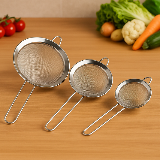Stainless Steel 3 in 1 Liquid Colanders Set